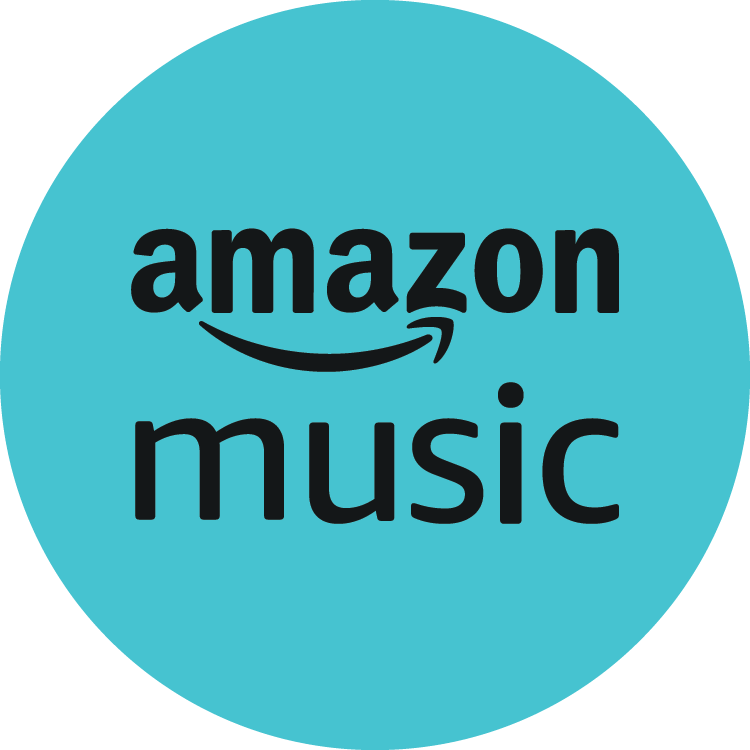 stacked amazon music charcoaloncyan circle rgb