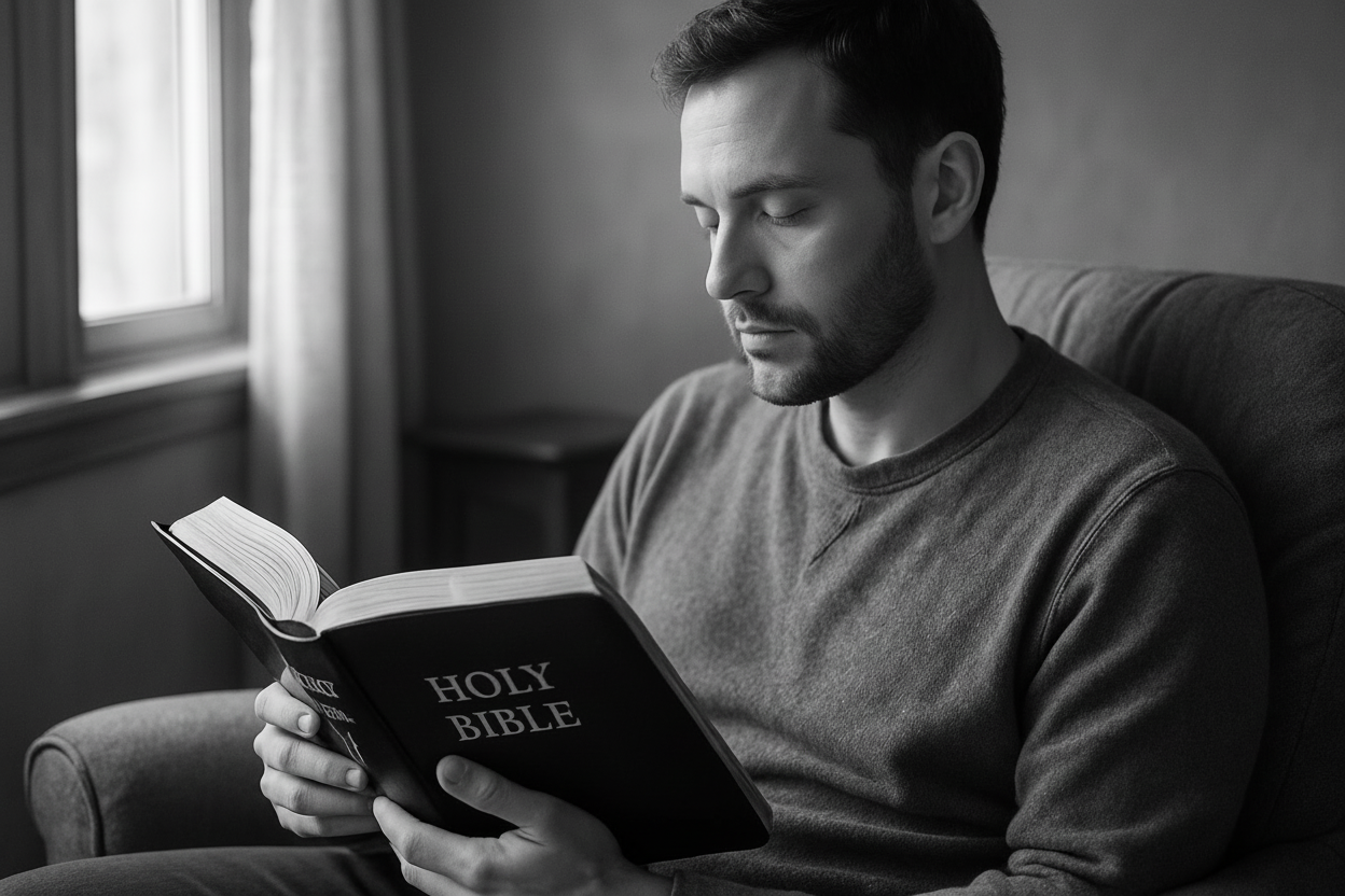 Forgiveness and Trust Are Related, but Not the Same A person reading the Bible in a quiet moment.