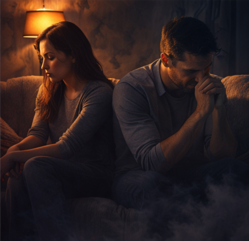 Symbolic image of pride and emotional isolation