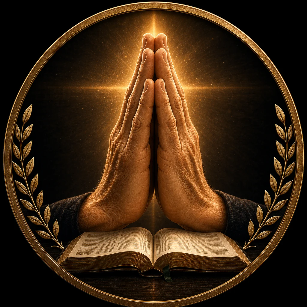 Prayer team hands in a traditional prayer posture